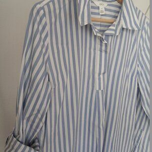 Cotton blend shirt dress